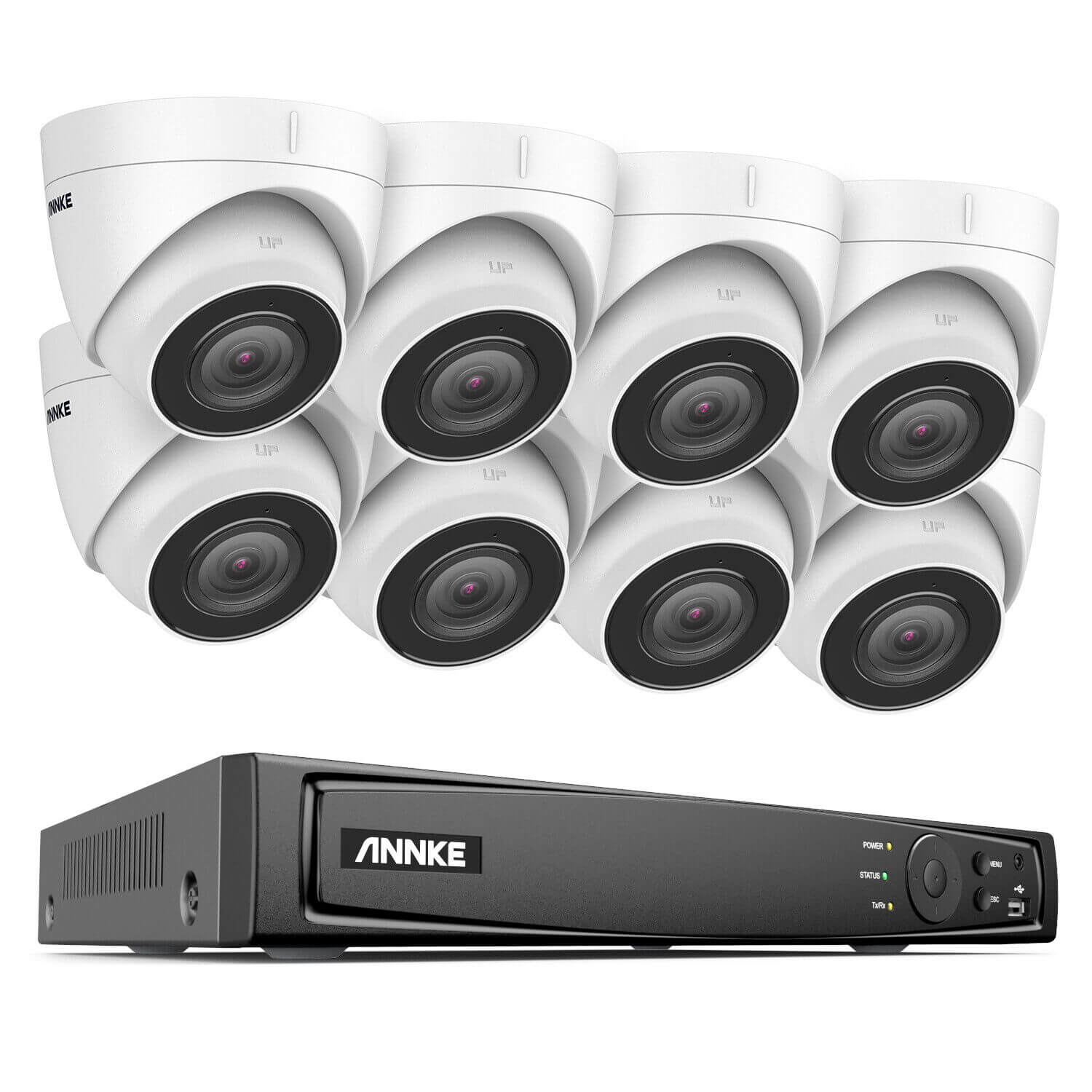 ANNKE 4K 16CH 8CH NVR 8MP Audio PoE Security Camera System AI Detection H.265+