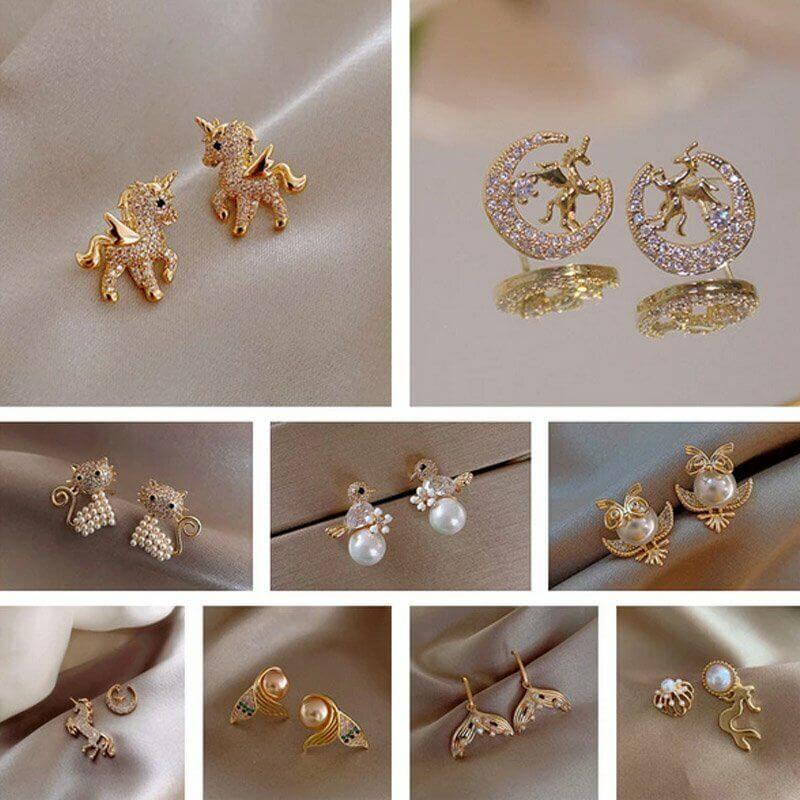 Gorgeous Crystal Cubic Zircon Earrings Stud Dangle CZ Drop Wedding Jewelry Women (3)